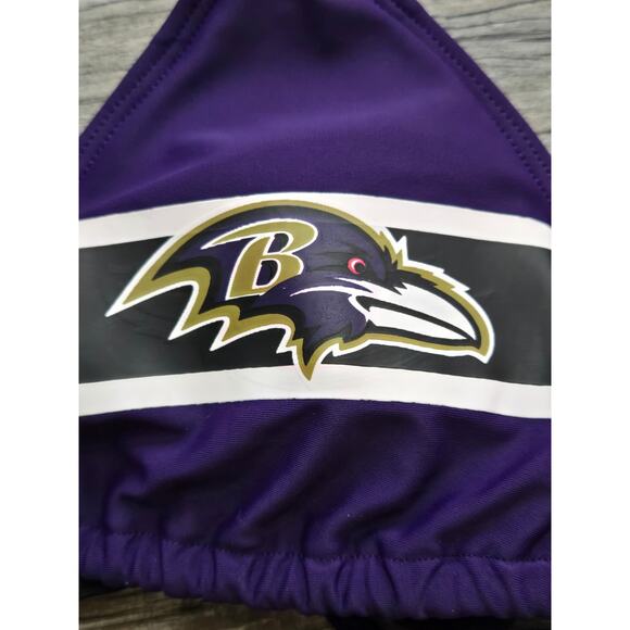 Cute Team Apparel Women's Baltimore Ravens 2 PC Bikini, Bathing Suit, Small/Med - Picture 2 of 7
